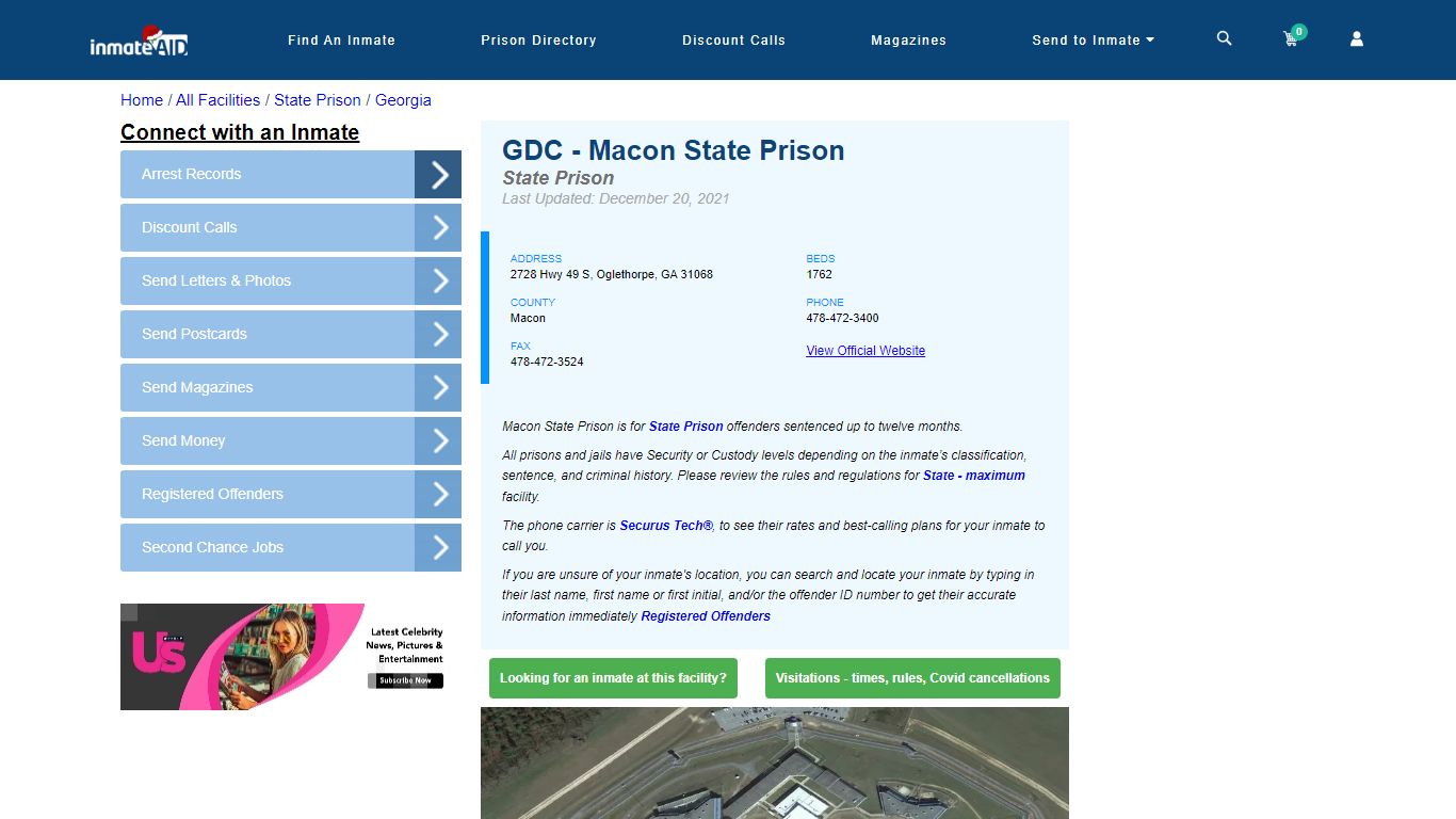 GDC - Macon State Prison & Inmate Search - Oglethorpe, GA